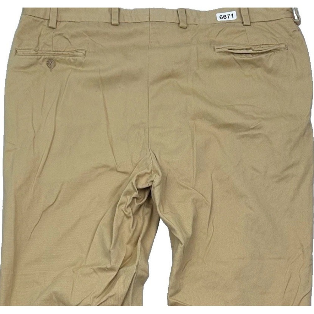 Bills Khakis Classic Fit Chino Pants Mens 42x30 Tan Khaki Made in USA Flat Front